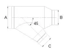 45 Degre Duct Branch